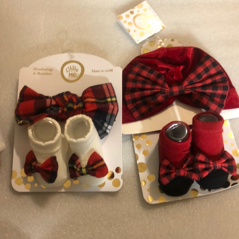 Little me - Headwraps & Bioties -2 packs-/ sets- size 0-12 month